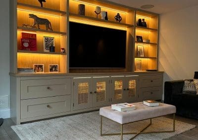 example of a bespoke media wall