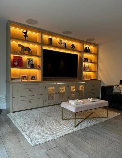example of a bespoke media wall